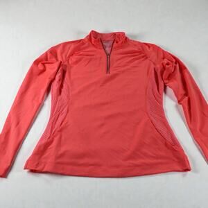 Slazenger Golf Quarter Zip Pullover Women’s Medium Coral Athletic Top